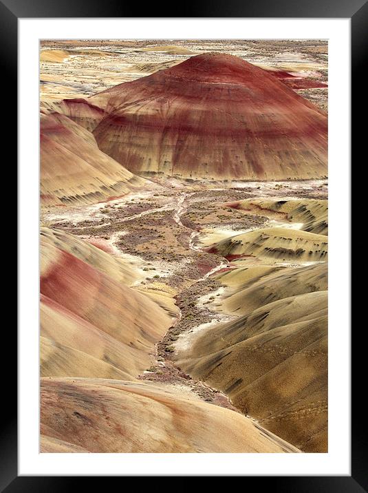 Painted Hills Framed Mounted Print by Mike Dawson