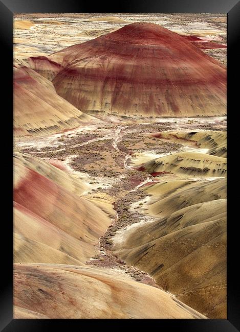 Painted Hills Framed Print by Mike Dawson
