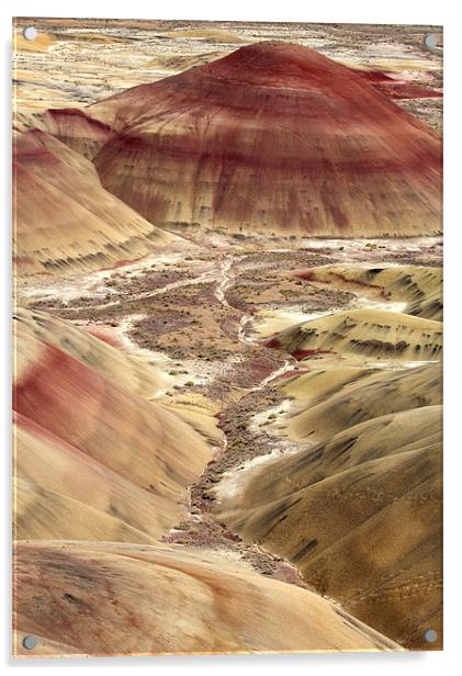 Painted Hills Acrylic by Mike Dawson