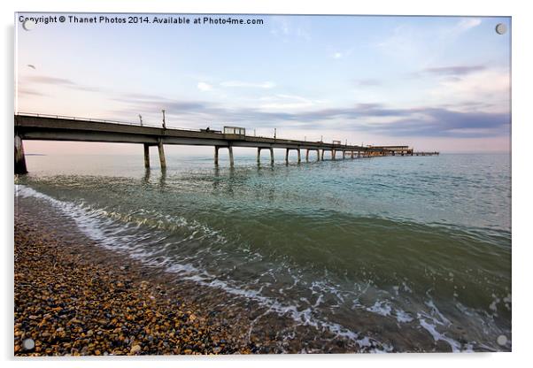  deal pier just before sunset Acrylic by Thanet Photos