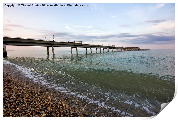  deal pier just before sunset Print by Thanet Photos