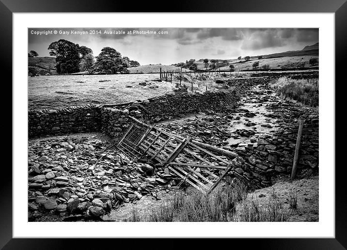  Dry River in the Lake District Framed Mounted Print by Gary Kenyon