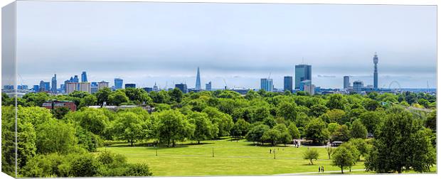  Panorama Of The City Of London from Primrose Hill Canvas Print by LensLight Traveler