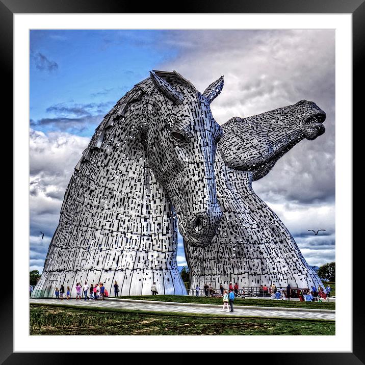The Kelpies Framed Mounted Print by Tom Gomez