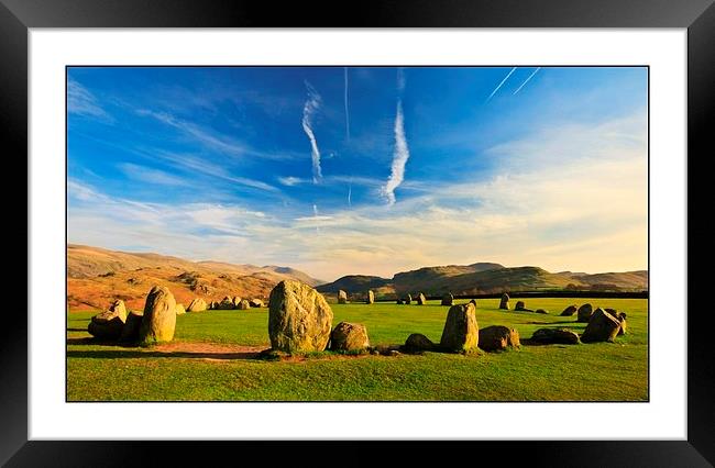  Castle rigg stone circle Framed Print by Jim Doneathy