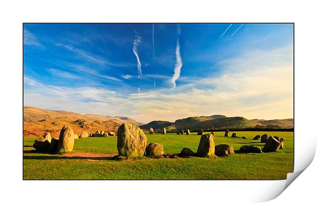  Castle rigg stone circle Print by Jim Doneathy