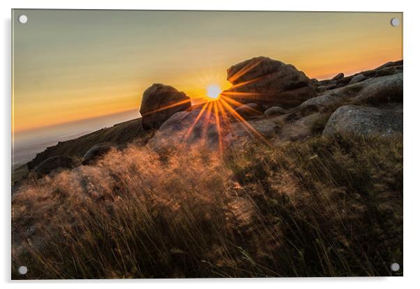  Higher Shelf Stones on Bleaklow Moor Acrylic by Phil Tinkler