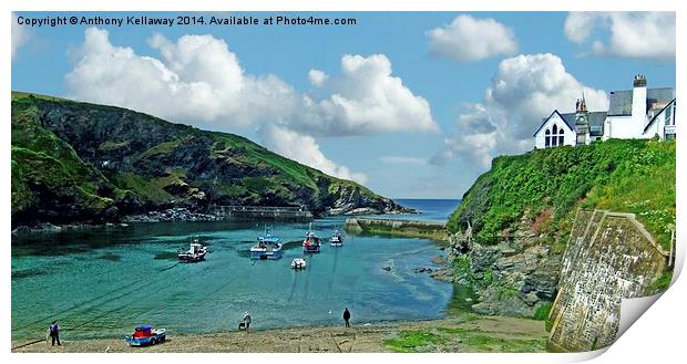 PORT ISAAC HARBOUR Print by Anthony Kellaway