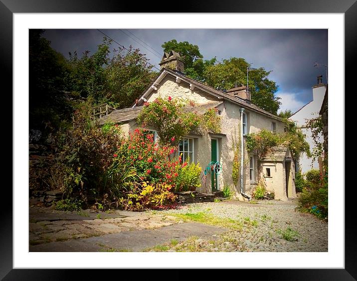 Lake District Cottage Framed Mounted Print by Simon Wrigglesworth