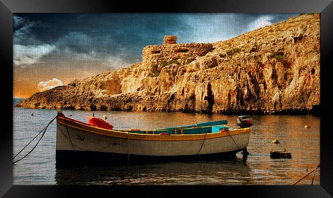  A Boat in Malta Framed Print by Rich Wiltshire