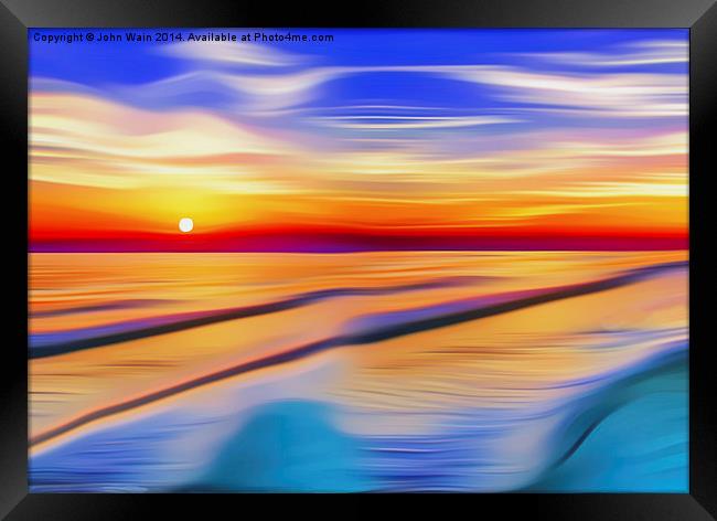  Wide in the bay Framed Print by John Wain