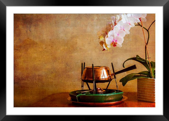 Orchid and Copper Fondue Framed Mounted Print by Brian Roscorla