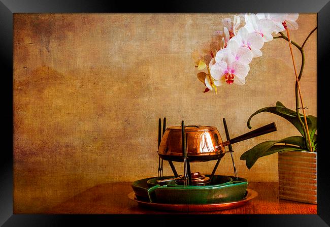 Orchid and Copper Fondue Framed Print by Brian Roscorla