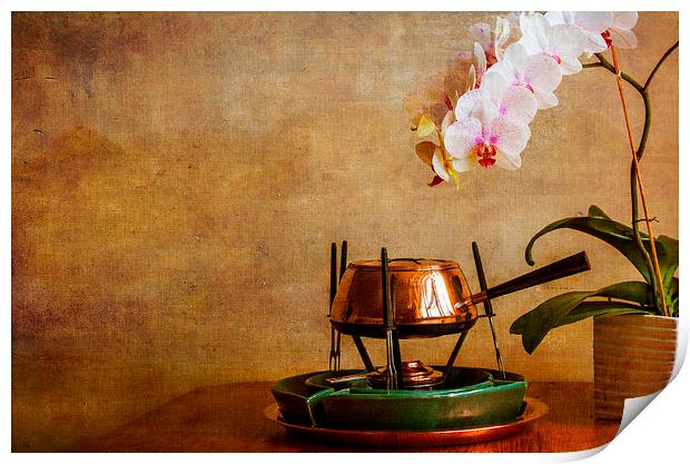 Orchid and Copper Fondue Print by Brian Roscorla