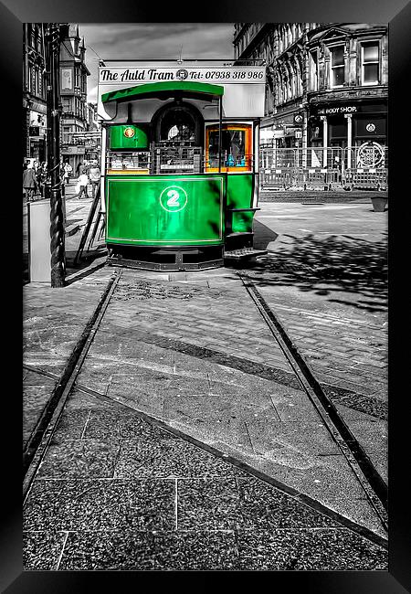 The Auld Tram Framed Print by Valerie Paterson