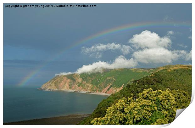 Rainbow Over The Foreland  Print by graham young