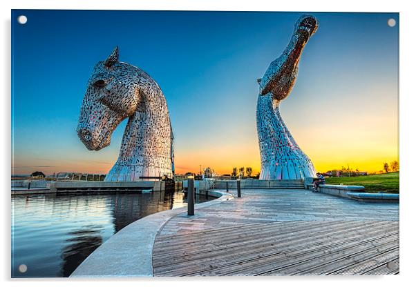  The Kelpies Acrylic by Kevin Ainslie