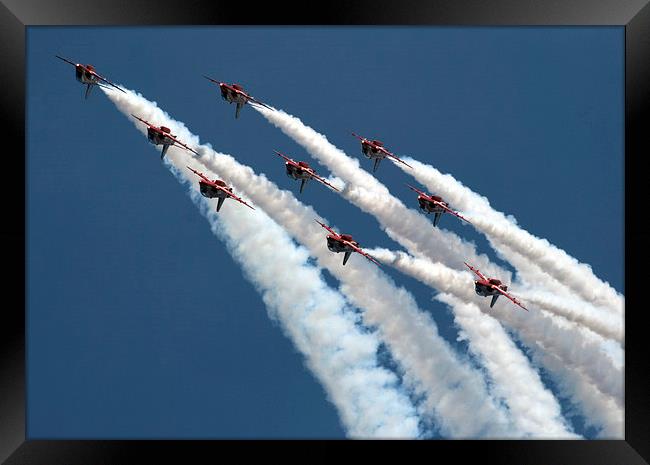  red arrows Framed Print by eric carpenter