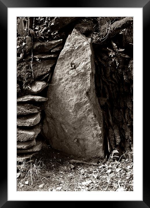 An Exmoor Gatepost  Framed Mounted Print by graham young