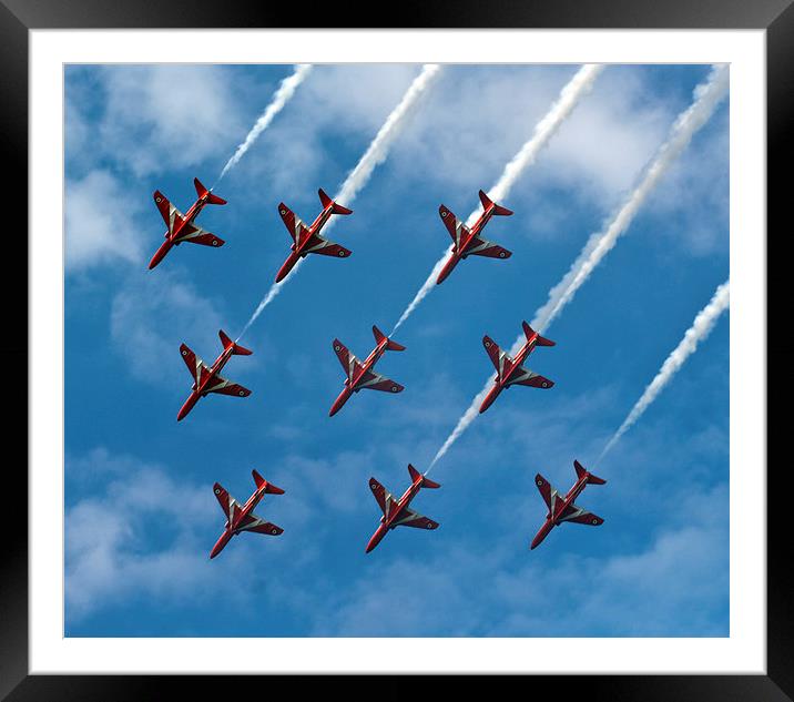  Red Arrows Framed Mounted Print by eric carpenter