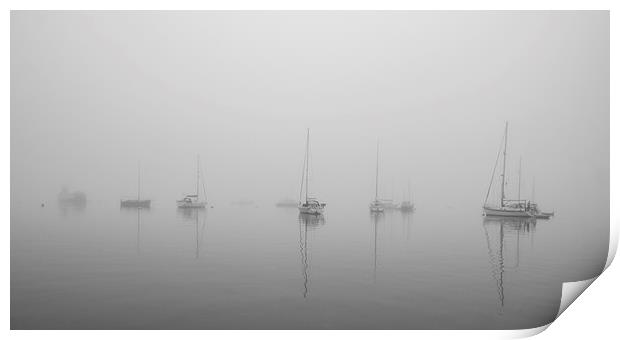  Tobermory in a summer fog Print by Ian Young