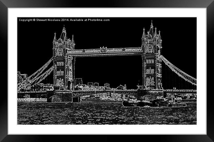  Tower Bridge London Framed Mounted Print by Stewart Nicolaou