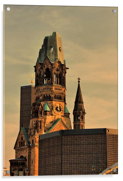  Kaiser Wilhelm Memorial Church in Berlin Acrylic by Iveta S