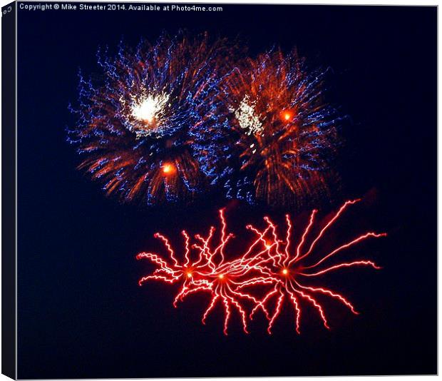  Fireworks 2 Canvas Print by Mike Streeter