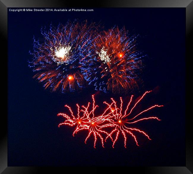  Fireworks 2 Framed Print by Mike Streeter
