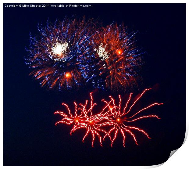  Fireworks 2 Print by Mike Streeter