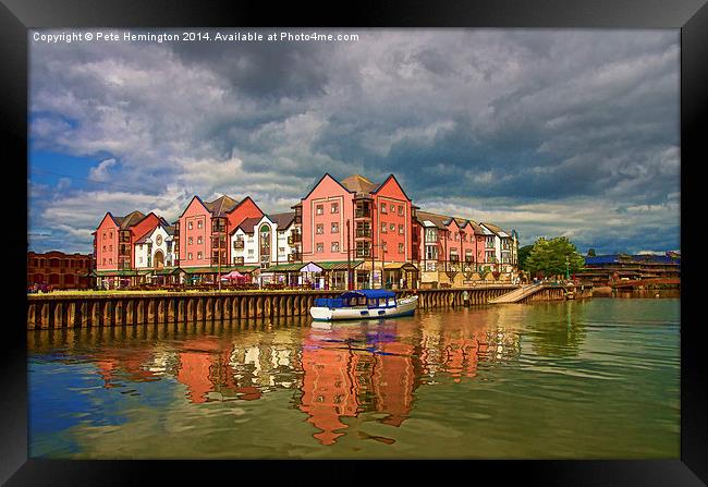  The Waterfront in Exeter Framed Print by Pete Hemington