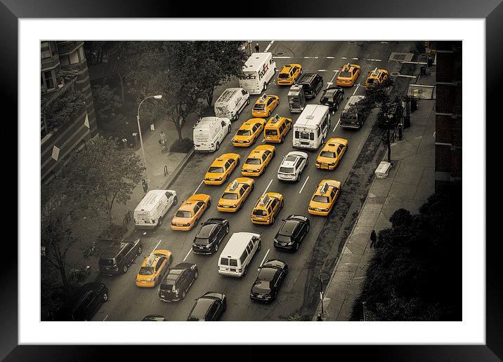  Taxi Framed Mounted Print by sam moore