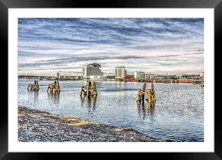 Cardiff Bay Towards St Davids Hotel Framed Mounted Print by Steve Purnell