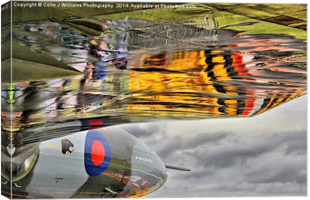 Vulcan Reflections Farnborough 2014  Canvas Print by Colin Williams Photography