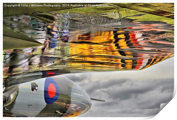 Vulcan Reflections Farnborough 2014  Print by Colin Williams Photography