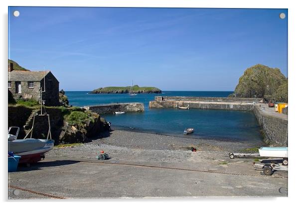  The harbour at Mullion Cove Acrylic by Steven Plowman