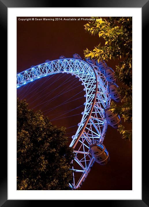  The London Eye Framed Mounted Print by Sean Wareing