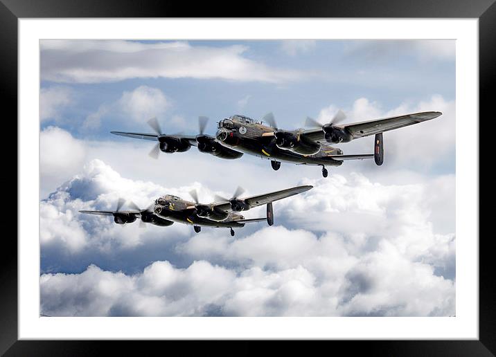  Flying Lancasters Framed Mounted Print by J Biggadike
