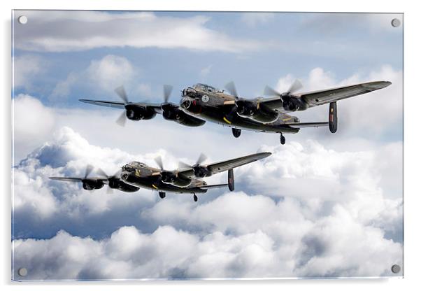  Flying Lancasters Acrylic by J Biggadike