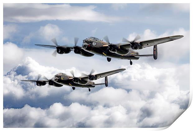  Flying Lancasters Print by J Biggadike