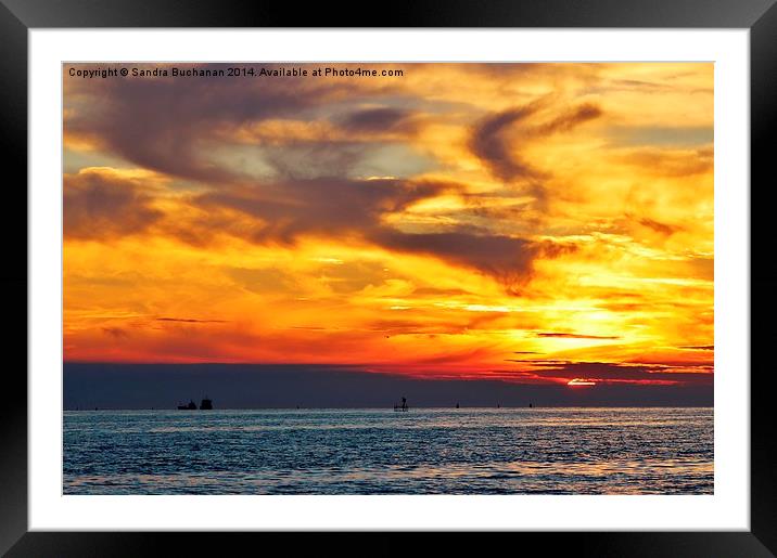  Crosby Sunset Framed Mounted Print by Sandra Buchanan