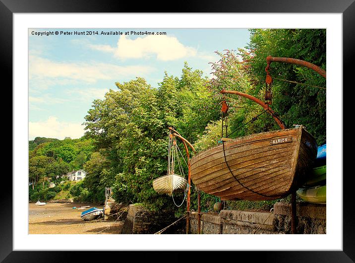 Waiting For The Tide At Noss Mayo Framed Mounted Print by Peter F Hunt