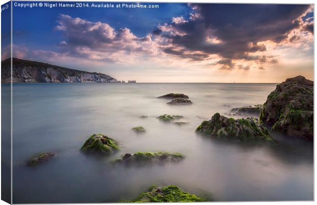 Alum Bay and The Needles Canvas Print by Wight Landscapes