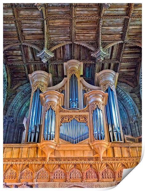  St Davids Cathedral Organ Print by Hazel Powell