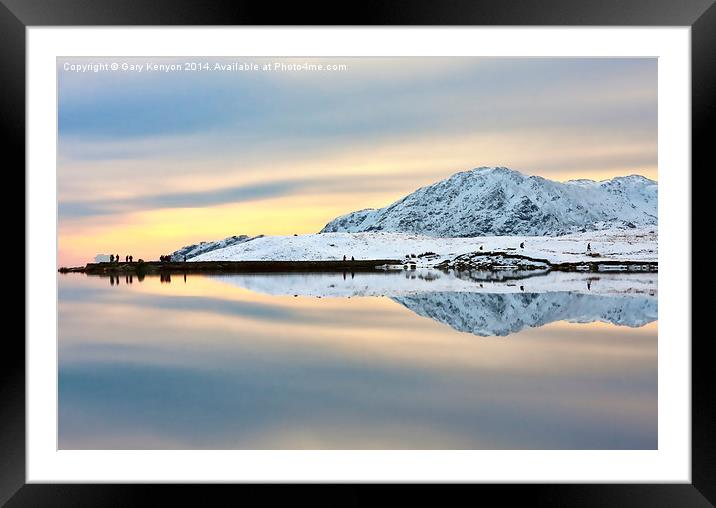  Stickle Tarn Sunset Reflections Framed Mounted Print by Gary Kenyon