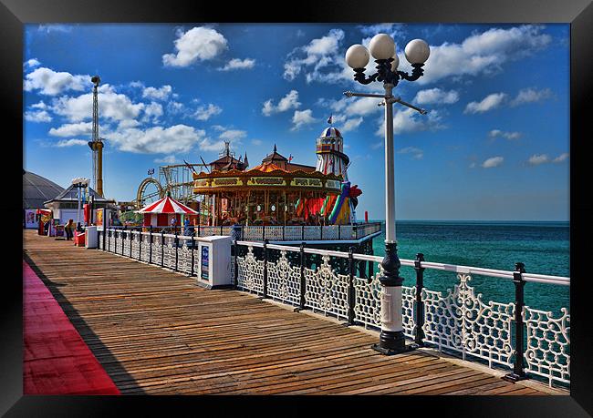Brighton Pier view Framed Print by Paul Piciu-Horvat