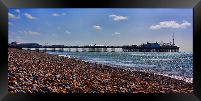 Brighton Pier & Beach Framed Print by Paul Piciu-Horvat