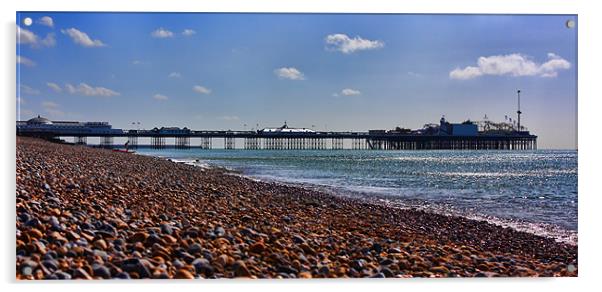 Brighton Pier & Beach Acrylic by Paul Piciu-Horvat