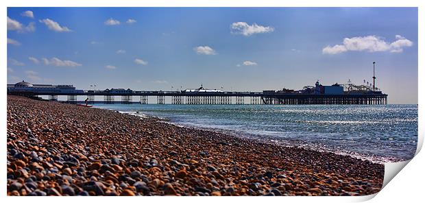 Brighton Pier & Beach Print by Paul Piciu-Horvat