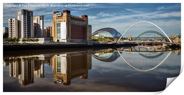  Reflections in the Tyne Print by Ray Pritchard